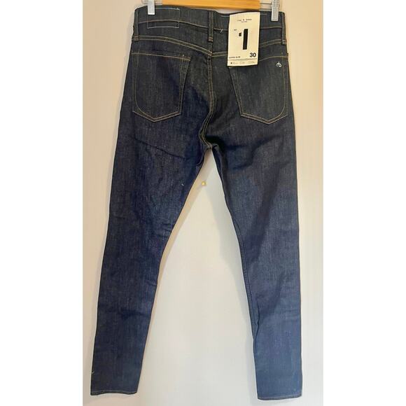 NWT Rag & Bone 'FIT 1' Men's Extra Slim Fit Jeans Indigo Rinse Selvedge sz. 30 - Picture 4 of 9
